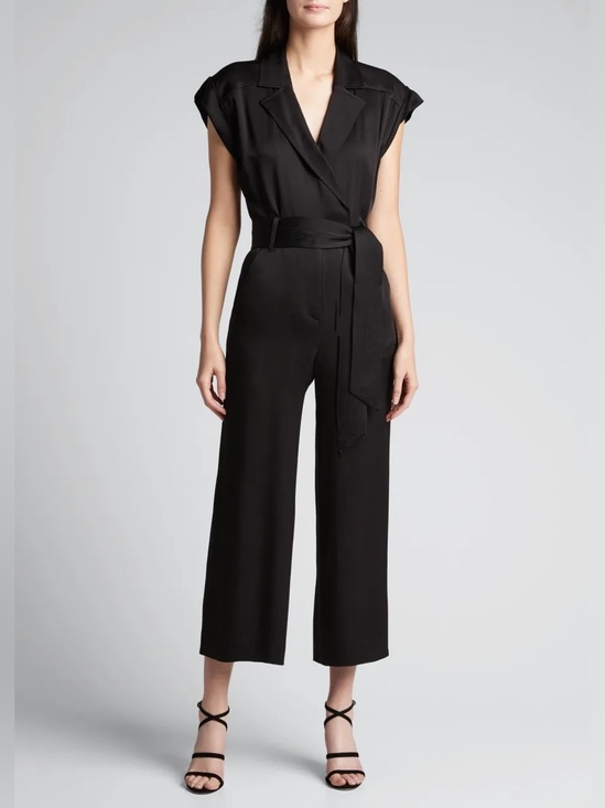 Pants - Veronica Beard Ophelia Black Belted Jumpsuit size small